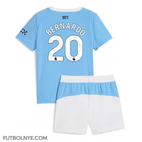 Camiseta Manchester City Bernardo Silva #20 Primera Equipación para niños 2025-26 manga corta (+ pantalones cortos)